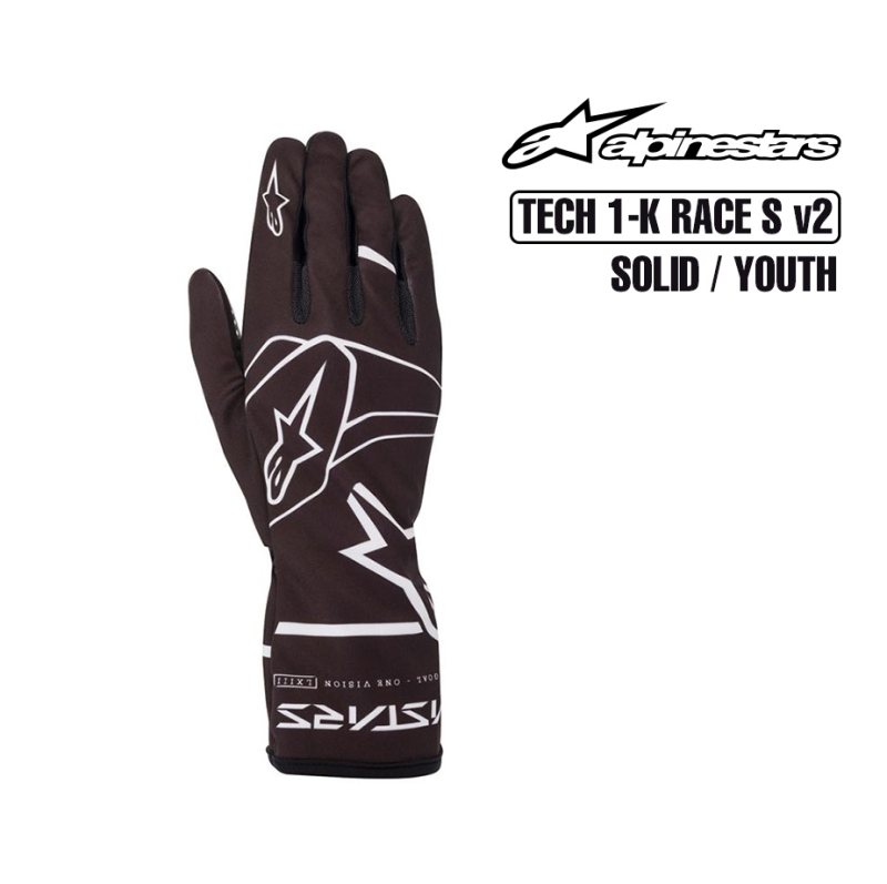 Alpinestars Kart Gloves - TECH 1-K RACE S SOLID v2 - YOUTH | 