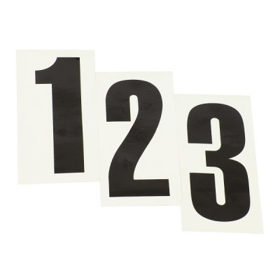 Black Adhesive Number -  Clear Background