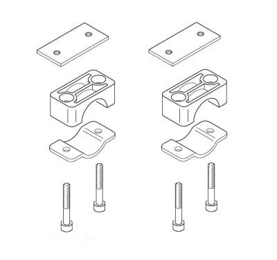 Battery Cradle Clamp Kit - suit 28/30/32mm Chassis