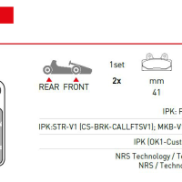 Technical info - FERODO Brake Pad Set -PRAGA MINI REAR/KZ DD2 FRONT | 