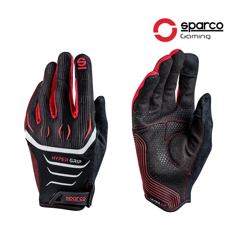 Sparco Sim Gloves - HYPERGRIP | Sparco Sim Gloves -HYPERGRIP- Black/Red