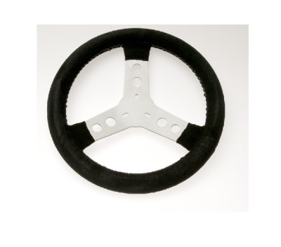 Steering Wheel - 300mm - Chamois Suede - Black